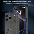 thumbnail image 4 of Dteck Magnetic for iPhone 17 Pro Case, Compatible with MagSafe, Retro PU Leather Matte Finish Camera Protection Shockproof Protective Phone Cover 6.3 Inch,Gray, 4 of 6