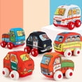 thumbnail image 2 of 3PCS Baby Car Toy Cartoon Washable Detachable Soft Car Toy Toddler Vehicle, 2 of 10