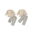 thumbnail image 2 of BemeyourBBs Toddler Boy Christmas Outfit Santa Long Sleeve Sweatshirt Plaid Pants, 2 of 9