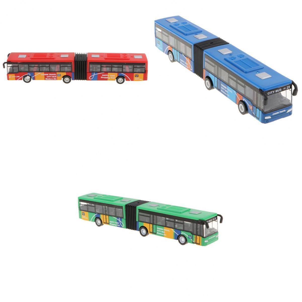 1:64 Alloy City Bus Diecast Model Pull Back Toy Collectibles for Kids 