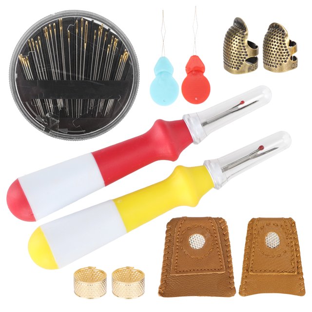 Juego De Dedales De Costura, Juego De Herramientas De Costura, 30 Agujas De Coser, 2 Dedales Largos Para Tejer, Herramientas De Bricolaje Para Coser A Mano, Costura Manual De Ccdes Otros