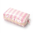 thumbnail image 5 of Pastel Striped PVC Cosmetic Bag, Waterproof Makeup Organizer Pouch with Zipper for Women Travel and Daily Essentials, 5 of 8