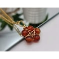 thumbnail image 6 of Carnelian Gold Wire Wrapped necklace Beautiful gift for her, 6 of 10