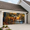 thumbnail image 4 of Orange Autumn Deer Garage Door Cover Banner 7 x 16 FT, Forest Vintage Elk Garage Door Curtains Backdrop with Grommets for Indoor Outdoor Wall Party Porch Yard Decorations Background, 4 of 9