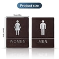 thumbnail image 4 of Letrero de baño para hombres y mujeres con Braille, 2 letreros de baño para negocios, letreros de baño con cinta de doble cara para negocios, 4 of 5