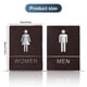 thumbnail image 4 of Letrero de baño para hombres y mujeres con Braille, 2 letreros de baño para negocios, letreros de baño con cinta de doble cara para negocios, 4 of 5