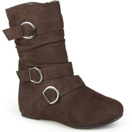 Girl's Buckle Accent Suede Boots