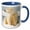 Blue/White, variant on 3drose, Usa, Alaska, Artic Nwr, Polar Bear Sow Sits on a Barrier Island., 15oz Mug