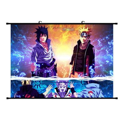 Wall Hanging Plates Buy Online Fancyleo Anime Cloth Hanging Painting Naruto Two Yuan Hanging Painting Poster Room Wall Decoration Poster Boy Gift ()