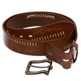 thumbnail image 3 of Snap On Floral Embossed Stitching Full Grain Leather Belt, 3 of 3