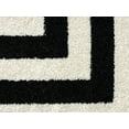 thumbnail image 4 of Abani Casa Collection Area Rug Mid Century Modern Bedroom Living Room Decor Floor Rug 2 x 12 Black Cream, 4 of 6