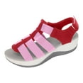 thumbnail image 2 of Zapatillas de verano para mujer, zapatos informales para mujer, sandalias con cuña de plataforma ligera Wmkox8yii nm7360, 2 of 3