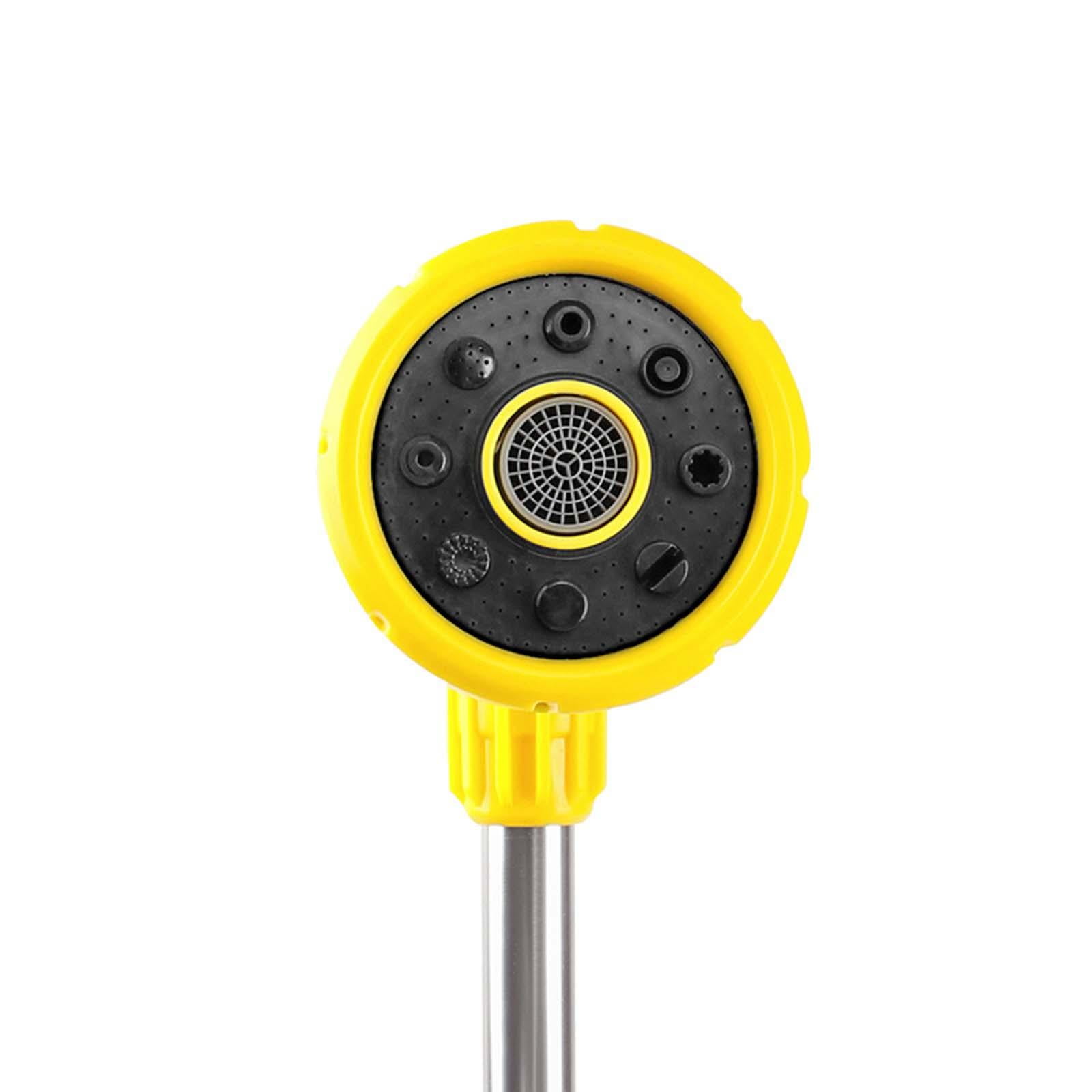 simhoa Long Hose Nozzle Sprayer 18.70'' Portable Plant Watering Rotating Head Hose for Shrubs Flower Bed Vegetables Porch yellow