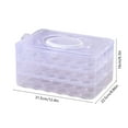 thumbnail image 3 of Mauxuk 3 Layer Stackable Eggs Holder with Lid - Clear Plastic Fridge Organizer for 72 Eggs, Space Saving Storage Container, 3 of 6