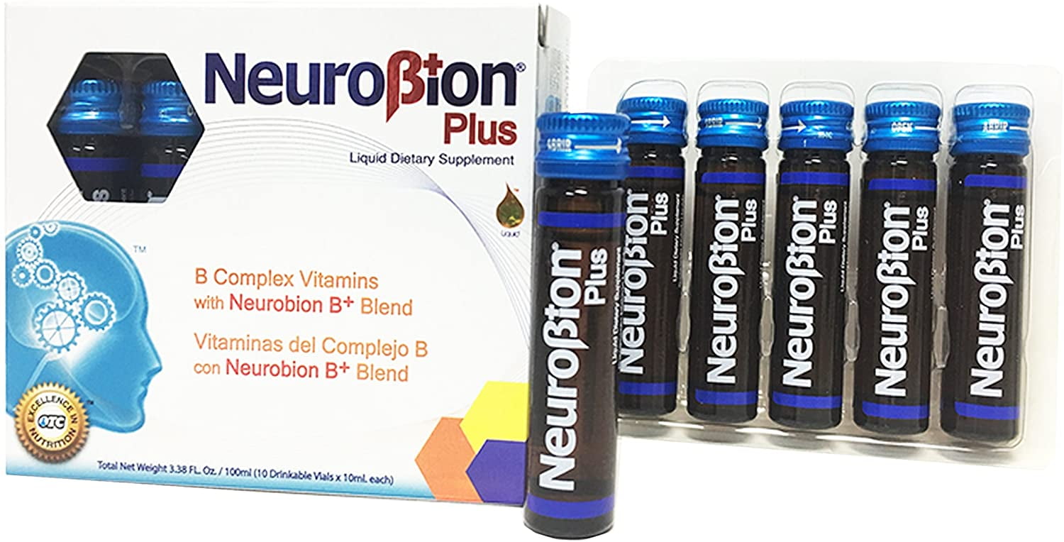 Neurobion Plus Liquid Dietary Supplement B Complex 10 Vials