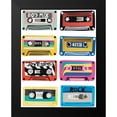 thumbnail image 2 of Bucheli, Jen 19x24 Black Modern Framed Museum Art Print Titled - Retro Mix Tapes I, 2 of 5
