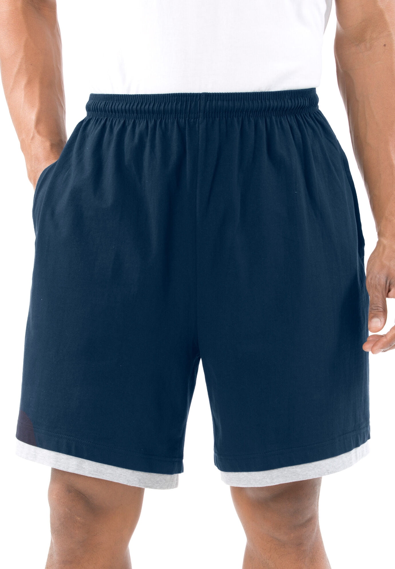 Kingsize Men's Big & Tall Hang-Down Lightweight Shorts