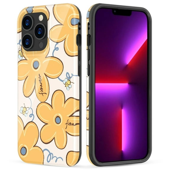 Delight Series Hybrid Case for iPhone 14 Pro Max - Flower