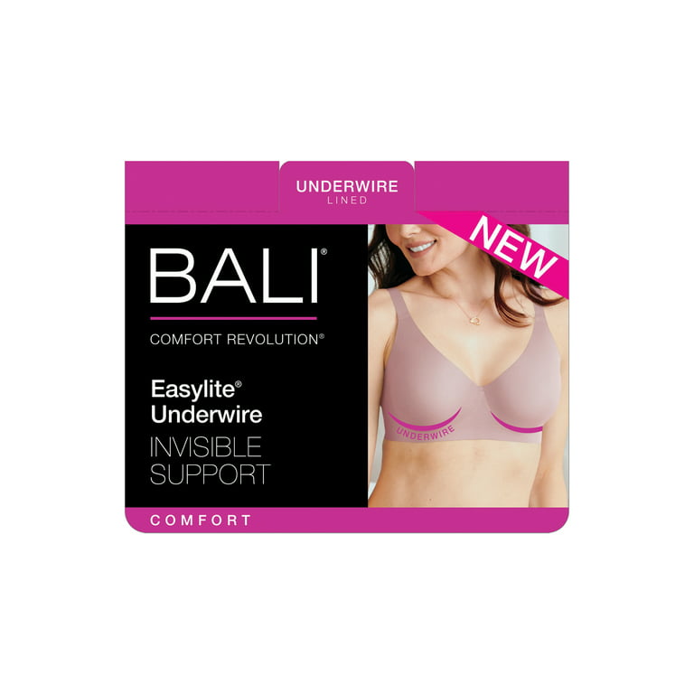 Bali Comfort Revolution® Easylite® Underwire Bra with Back Closure Taupe L  Women's