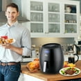 thumbnail image 6 of Uten 6.9 Qt Air Fryer Toaster Oven Combo, 1700W Digital One-Touch Screen Airfryer, 8 Presets Nonstick Basket, Compact Size for Family, Easy Clean, Black, 6 of 13
