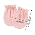 thumbnail image 5 of 1 Pair Newborn Protection Face Scratch Hands Gloves Solid Color No Scratch Mitts Baby Anti Scratching Soft Cotton Gloves, 5 of 17