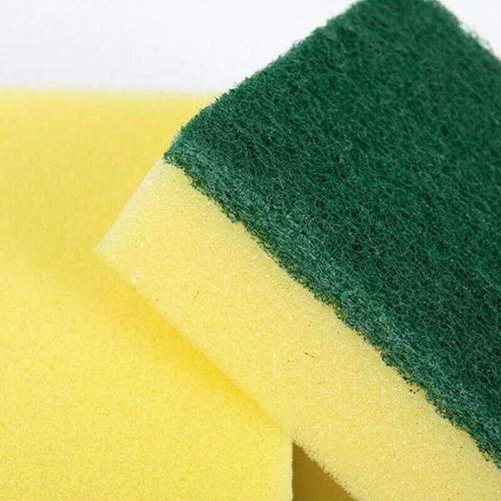 10PCS Sponge Cleaning Dish Washing Catering Scourer Scouring Pads Kitchen Tool 
