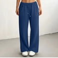 thumbnail image 6 of Nestiefly Wide Leg Sweatpants Women Low Rise Baggy Sweatpants Y2K Drawstring Cotton Lounge Pants Womens Fall Fashion 2026 Navy M, 6 of 7