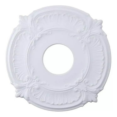 12Inch Round PU Decorative European Carving Light Ceiling Fan Medallion for Home
