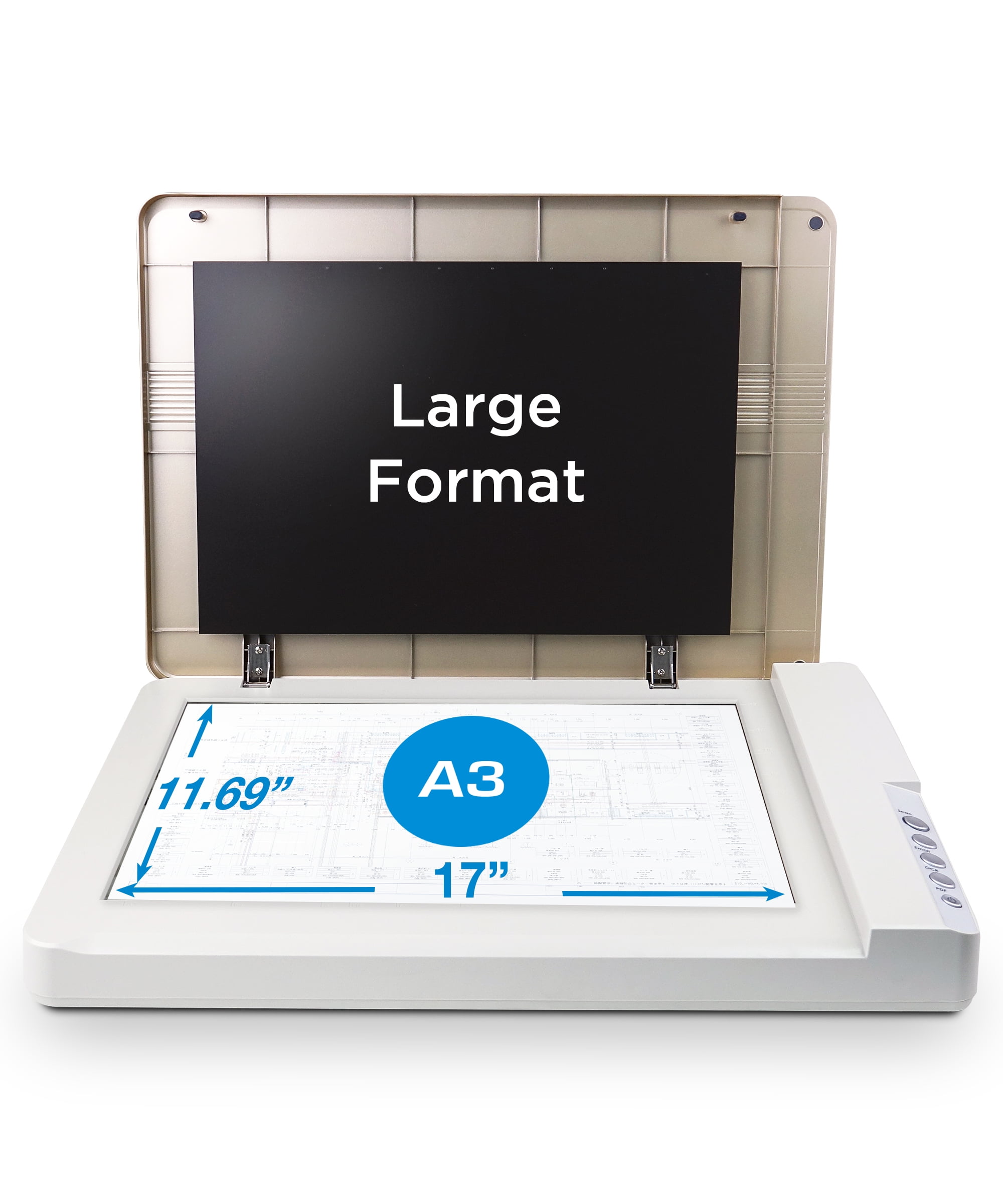 Plustek A3 High Speed Flatbed Scanner OS 1680 scan 11.7x17 just 3