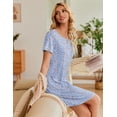 thumbnail image 2 of EKOUAER Women Nightgown Plus Size Nightshirt for Women Comfy Nightdress with 2 Pockets, 2 of 5