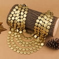 thumbnail image 2 of 6 Layers ColorfulChunky Wooden Bib Choker Necklace for Women Statement African Jewelry Multicolor Maroon Blue Fashion Collar Necklace, 2 of 3