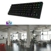Mini Keyboard Wired Bluetooth-compatible Wireless Dual Mode 87 for Key RGB Mechanical Keyboard Kailh BOX Switch For Tabl