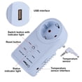 thumbnail image 2 of Qiilu GSM Smart Switch,Smart GSM Power Outlet Plug Socket with Temperature Sensor SMS Command Control EU Plug, GSM Plug Socket, 2 of 7