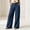 Blue, variant on Morttic Women's Solid Color Loose Wide Leg Pants – High Waist Casual Trousers with Pockets for Office & Everyday Khaki,S