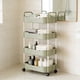 thumbnail image 1 of Carrito de almacenamiento con ruedas de 4 niveles y reposabrazos | Organizador de plástico para cocina y baño | Carrito multiusos móvil para sala, dormitorio y oficina, 1 of 6