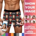thumbnail image 2 of KHONTS Men's Personalized Boxers Husband Boyfriend Funny Boxers DIY Valentine's Day Birthday for Him Black M, 2 of 8