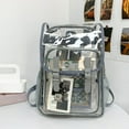 thumbnail image 6 of Heavy Duty Clear Backpack with Large Laptop Compartment, 12.2x17.7x5.1 Inch Transparent PVC Bookbag for School, Stadium Security, Sporting Events, 6 of 6