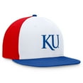 thumbnail image 3 of Men's Top of the World White/Royal Kansas Jayhawks Tri-Tone Heritage Collector Fitted Hat, 3 of 4