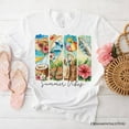 thumbnail image 6 of Summer Vibes T-Shirt, White and Natural Beach Tee with Coconut and Flowers, 6 of 8