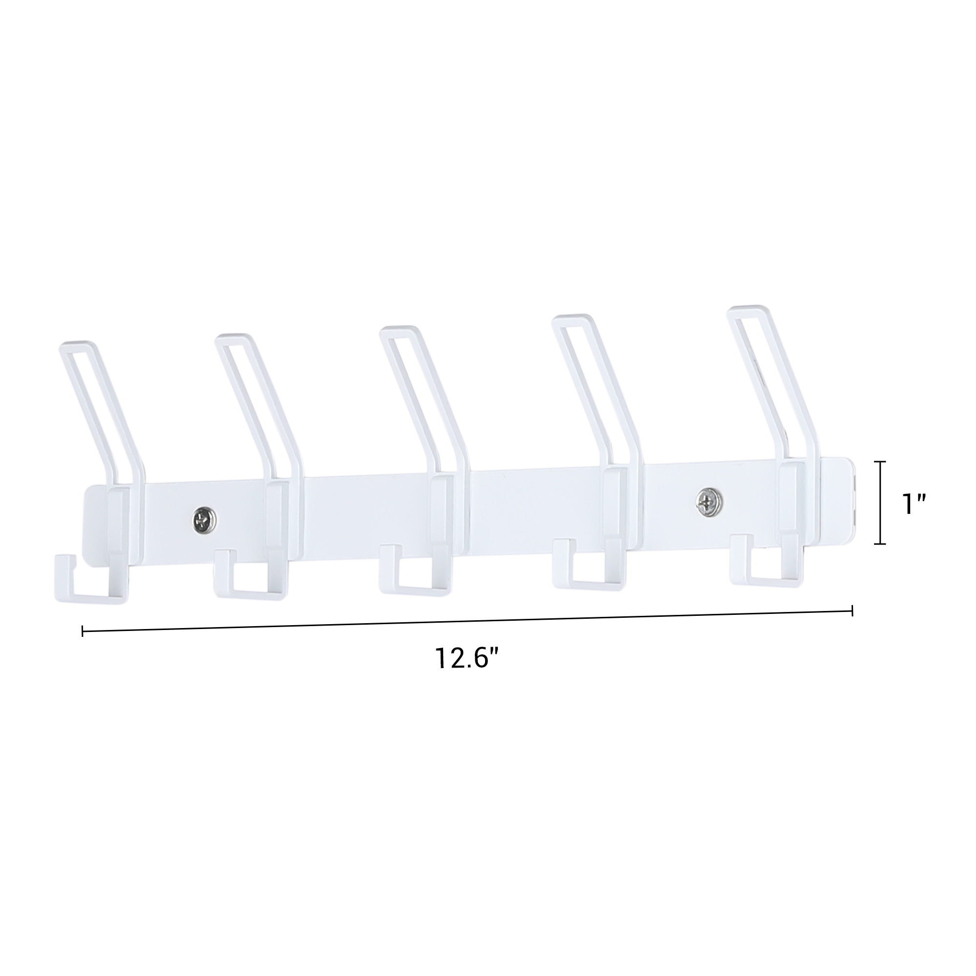 Unique Bargains Wall Mount Coat Rack Hook for Bathroom and Bedroom Organization White 5