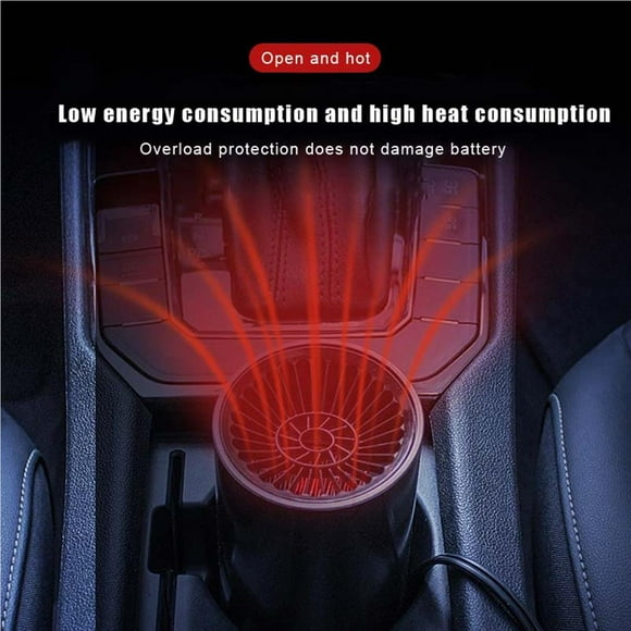 Kenally Calentador de coche 2 en 1 de 12V, desempañador de parabrisas de calentamiento rápido, ventilador de ventilador, descongelador, calentador de Automoción decorativa y accesorios Kenally VI004351-00