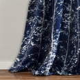 thumbnail image 4 of Lush Decor Floral Navy Rod Pocket Window Panel Curtains, 52" x 95" (2 Panels), 4 of 10