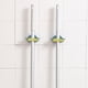 thumbnail image 5 of Portafregonas de pared con 2 ganchos - Organizador de plástico azul/verde para garaje y lavandería para escobas, herramientas, rastrillos, 5 of 6