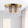 thumbnail image 2 of Aiwen Stylish Luxe Crystal Chandelier Ceiling Lamp Modern Decoration Light Fixture Gold, 2 of 10