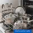 thumbnail image 4 of Mainstays Stainless Steel 10Pc Cookware Set with Lids and Kitchen Utensils, 4 of 21