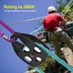 thumbnail image 4 of Polea de rescate de 32KN para escalada al aire libre, polea única con placa oscilante (negra), 4 of 10