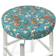 thumbnail image 3 of KLL Cute Conch Round Bar Chair Cushion Cover 14 inch ,Bar Stool Protector with Elastic, Soft Washable, 3 of 6