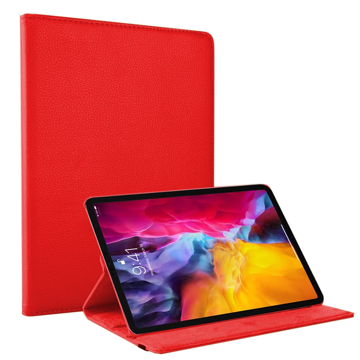 KIQ iPad Pro 11 Case, Folio PU Leather MultiView Cover for Apple iPad