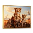 thumbnail image 2 of Designart "In Africa Cheetah Family wall decor" Animals Floater Framed Canvas Wall Art, 2 of 7