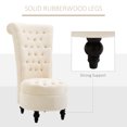 thumbnail image 6 of HomCom Chesterfield Chair, Cream White, 6 of 9
